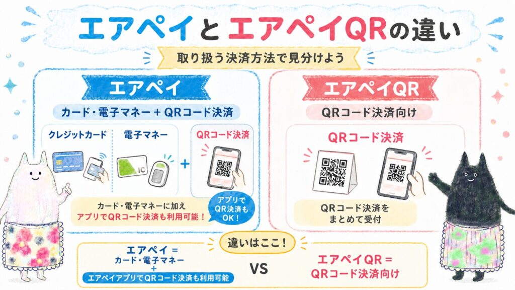 エアペイとエアペイQRの違い