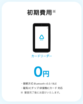 エアペイの0円スタートキャンペーンなら、専用カードリーダーが無料で貸与