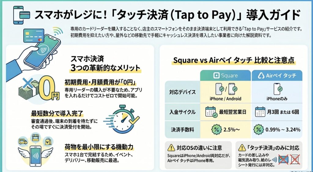 スマホでクレジットカードのタッチ決済に対応