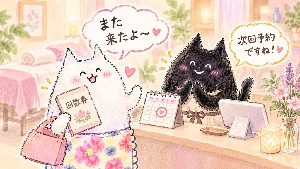 回数券がエステサロンのリピーターづくりのきっかけになる