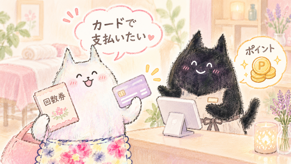 エステサロンの回数券をカード払いしたいお客さまの声に応えられる